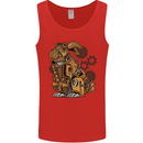 Steampunk Rabbit Mens Vest Tank Top Red
