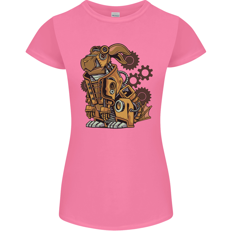 Steampunk Rabbit Womens Petite Cut T-Shirt Azalea