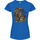 Steampunk Rabbit Womens Petite Cut T-Shirt Royal Blue