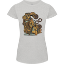 Steampunk Rabbit Womens Petite Cut T-Shirt Sports Grey