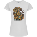 Steampunk Rabbit Womens Petite Cut T-Shirt White