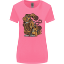 Steampunk Rabbit Womens Wider Cut T-Shirt Azalea