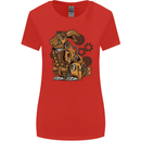 Steampunk Rabbit Womens Wider Cut T-Shirt Red