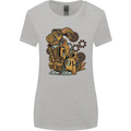 Steampunk Rabbit Womens Wider Cut T-Shirt Sports Grey