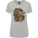 Steampunk Rabbit Womens Wider Cut T-Shirt Sports Grey