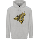 Steampunk Racing Car Childrens Kids Hoodie Sports Grey