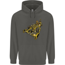Steampunk Racing Car Childrens Kids Hoodie Storm Grey