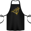 Steampunk Racing Car Cotton Apron 100% Organic Black