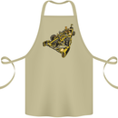 Steampunk Racing Car Cotton Apron 100% Organic Khaki