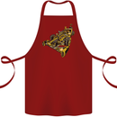 Steampunk Racing Car Cotton Apron 100% Organic Maroon