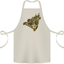 Steampunk Racing Car Cotton Apron 100% Organic Natural
