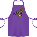 Steampunk Racing Car Cotton Apron 100% Organic Purple