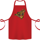 Steampunk Racing Car Cotton Apron 100% Organic Red