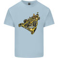 Steampunk Racing Car Kids T-Shirt Childrens Light Blue