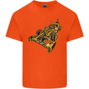 Steampunk Racing Car Kids T-Shirt Childrens Orange