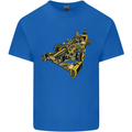 Steampunk Racing Car Kids T-Shirt Childrens Royal Blue