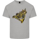 Steampunk Racing Car Kids T-Shirt Childrens Sports Grey
