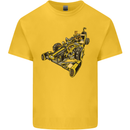 Steampunk Racing Car Kids T-Shirt Childrens Yellow
