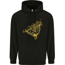 Steampunk Racing Car Mens 80% Cotton Hoodie Black