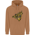 Steampunk Racing Car Mens 80% Cotton Hoodie Caramel Latte
