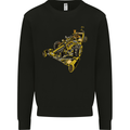 Steampunk Racing Car Mens Sweatshirt Jumper Black