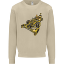 Steampunk Racing Car Mens Sweatshirt Jumper Sand