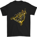 Steampunk Racing Car Mens T-Shirt Cotton Gildan Black