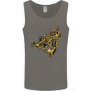 Steampunk Racing Car Mens Vest Tank Top Charcoal