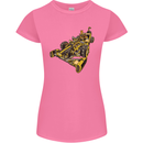 Steampunk Racing Car Womens Petite Cut T-Shirt Azalea