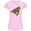 Steampunk Racing Car Womens Petite Cut T-Shirt Light Pink