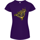 Steampunk Racing Car Womens Petite Cut T-Shirt Purple