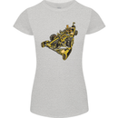 Steampunk Racing Car Womens Petite Cut T-Shirt Sports Grey