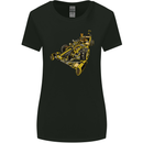 Steampunk Racing Car Womens Wider Cut T-Shirt Black