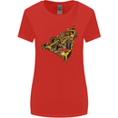 Steampunk Racing Car Womens Wider Cut T-Shirt Red