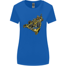 Steampunk Racing Car Womens Wider Cut T-Shirt Royal Blue