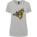 Steampunk Racing Car Womens Wider Cut T-Shirt Sports Grey