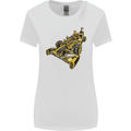 Steampunk Racing Car Womens Wider Cut T-Shirt White