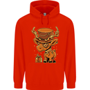 Steampunk Reindeer Funny Christmas Childrens Kids Hoodie Bright Red