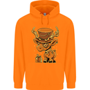 Steampunk Reindeer Funny Christmas Childrens Kids Hoodie Orange
