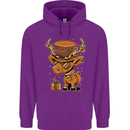 Steampunk Reindeer Funny Christmas Childrens Kids Hoodie Purple