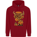 Steampunk Reindeer Funny Christmas Childrens Kids Hoodie Red