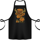 Steampunk Reindeer Funny Christmas Cotton Apron 100% Organic Black