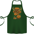 Steampunk Reindeer Funny Christmas Cotton Apron 100% Organic Forest Green
