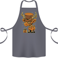 Steampunk Reindeer Funny Christmas Cotton Apron 100% Organic Steel
