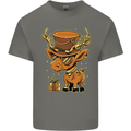 Steampunk Reindeer Funny Christmas Kids T-Shirt Childrens Charcoal