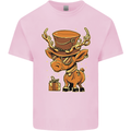 Steampunk Reindeer Funny Christmas Kids T-Shirt Childrens Light Pink