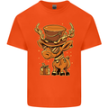 Steampunk Reindeer Funny Christmas Kids T-Shirt Childrens Orange