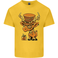 Steampunk Reindeer Funny Christmas Kids T-Shirt Childrens Yellow
