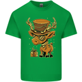 Steampunk Reindeer Funny Christmas Mens Cotton T-Shirt Tee Top Irish Green