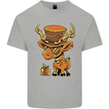 Steampunk Reindeer Funny Christmas Mens Cotton T-Shirt Tee Top Sports Grey